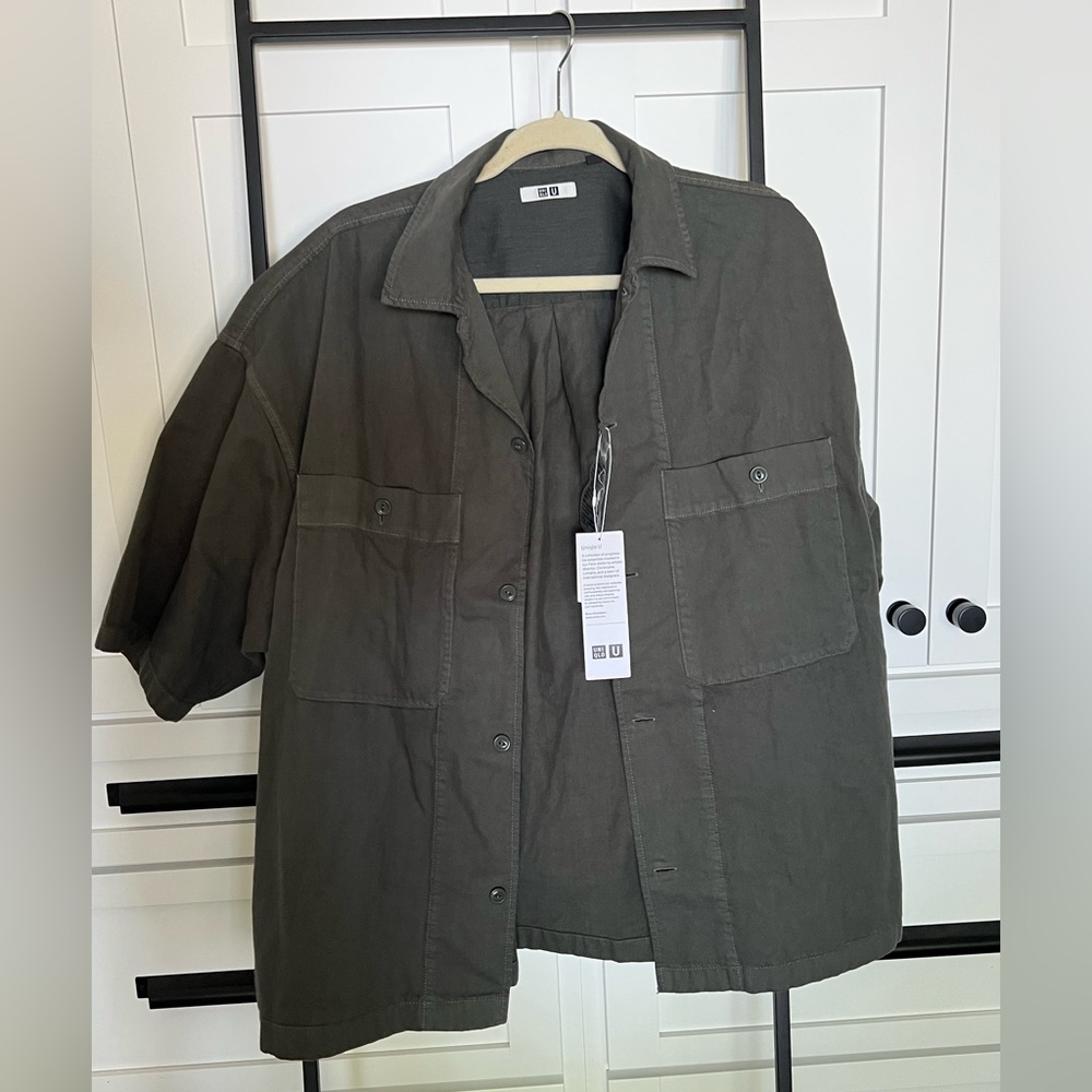 Women’s canvas 3/4 sleeve shirt jacket